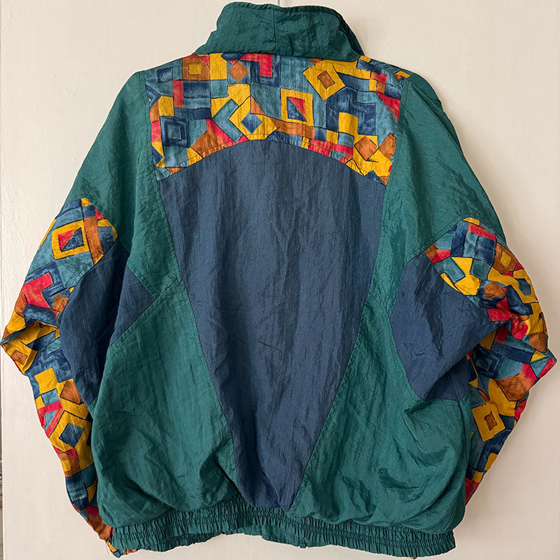 Vintage 90's Colourful Windbreaker - M
