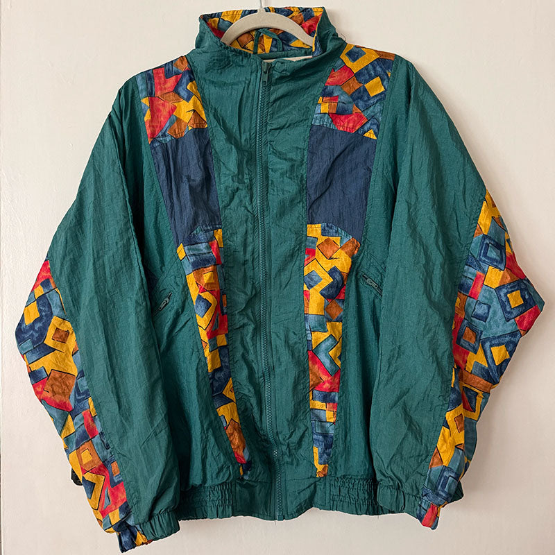 Vintage 90's Colourful Windbreaker - M