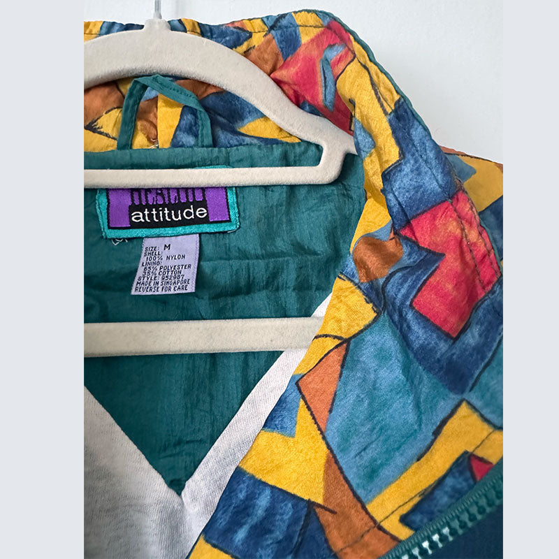 Vintage 90's Colourful Windbreaker - M