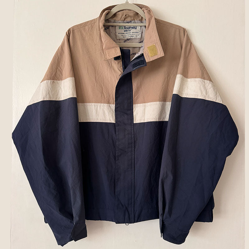 Biege/Navy Vintage Jacket - XL