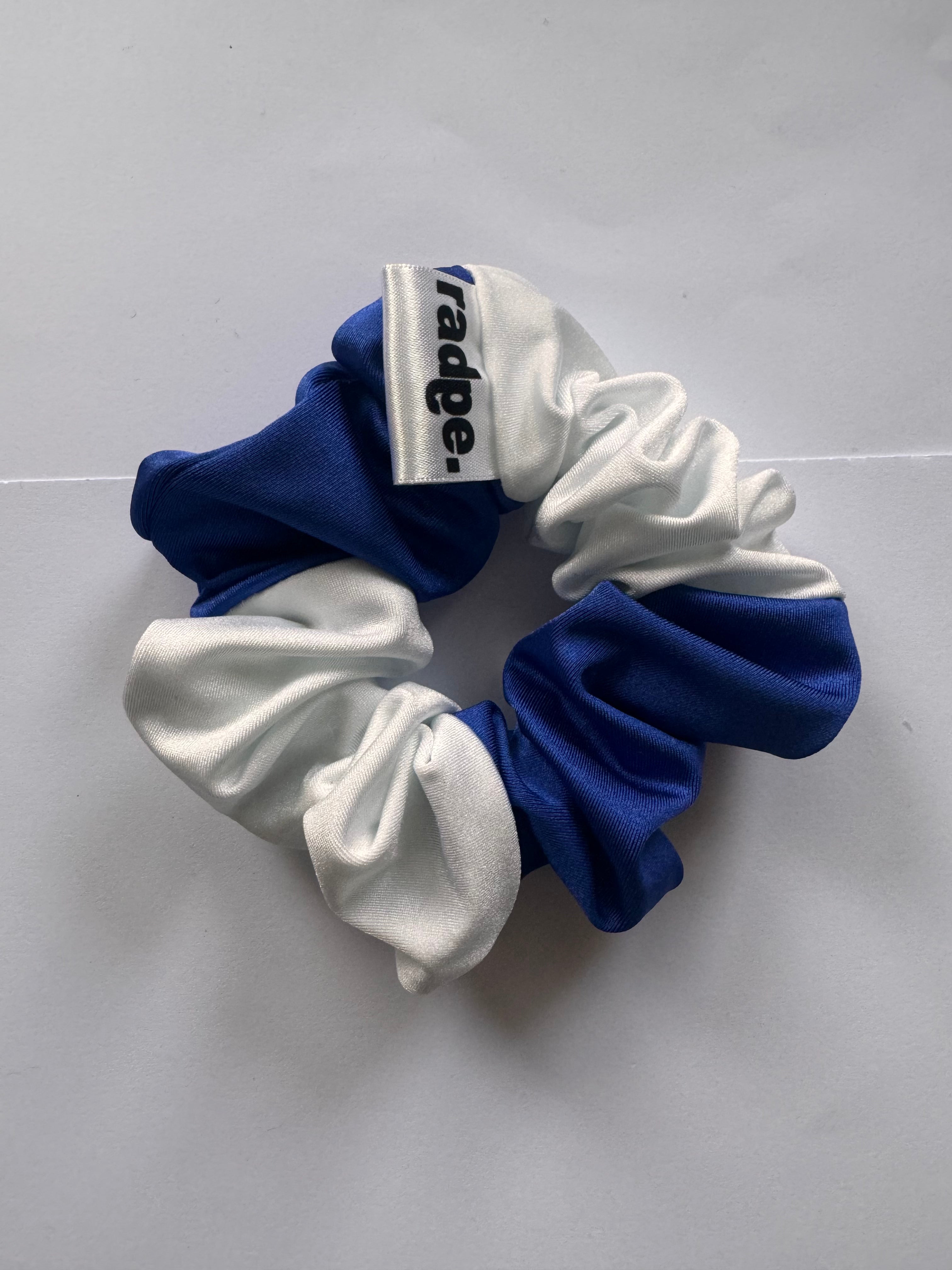 Blue & White Scrunchie