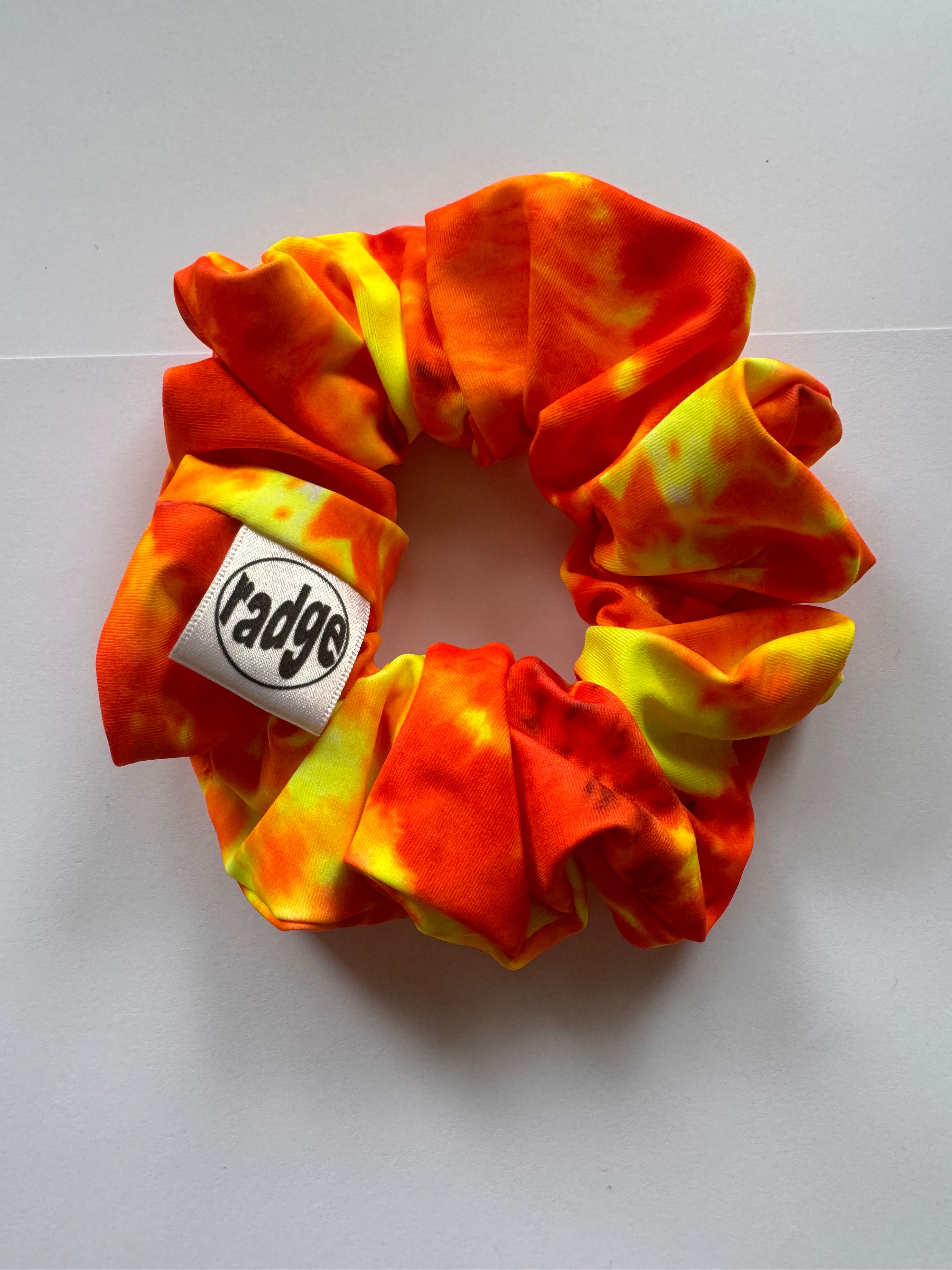 Yellow & Orange Neon Scrunchie