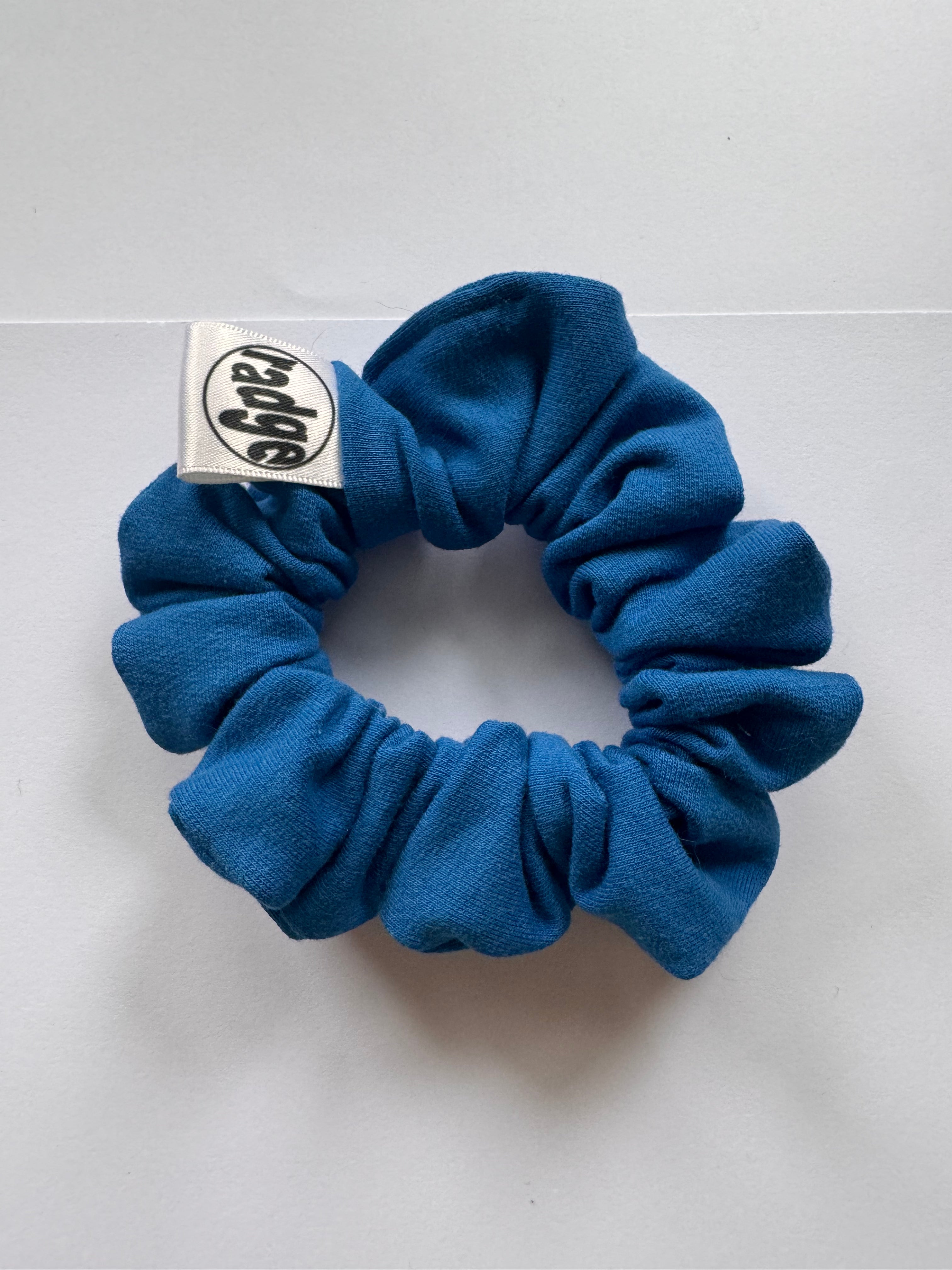 Royal Blue Cotton Mini Scrunchie