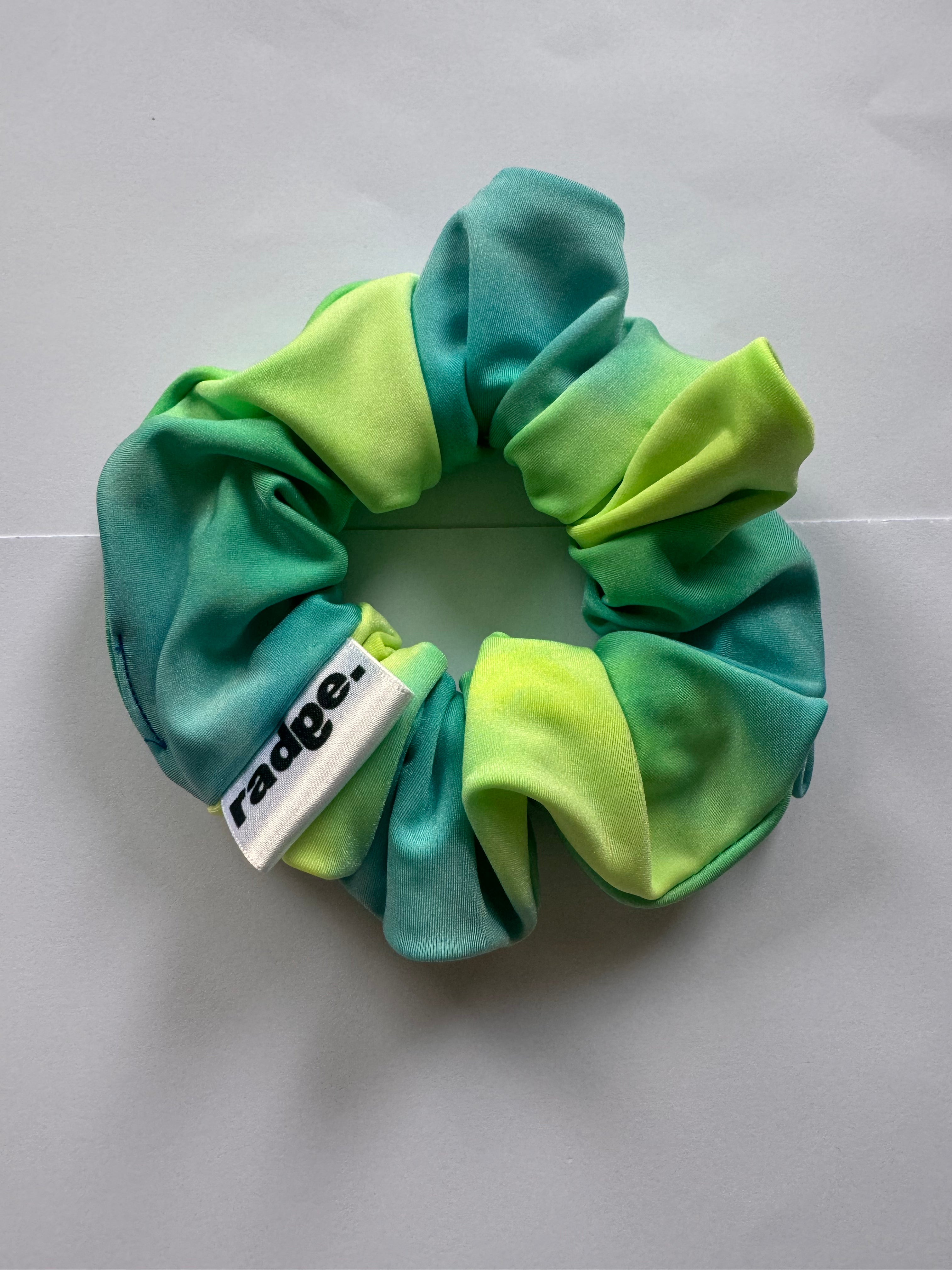 Turquoise & Lime Scrunchie