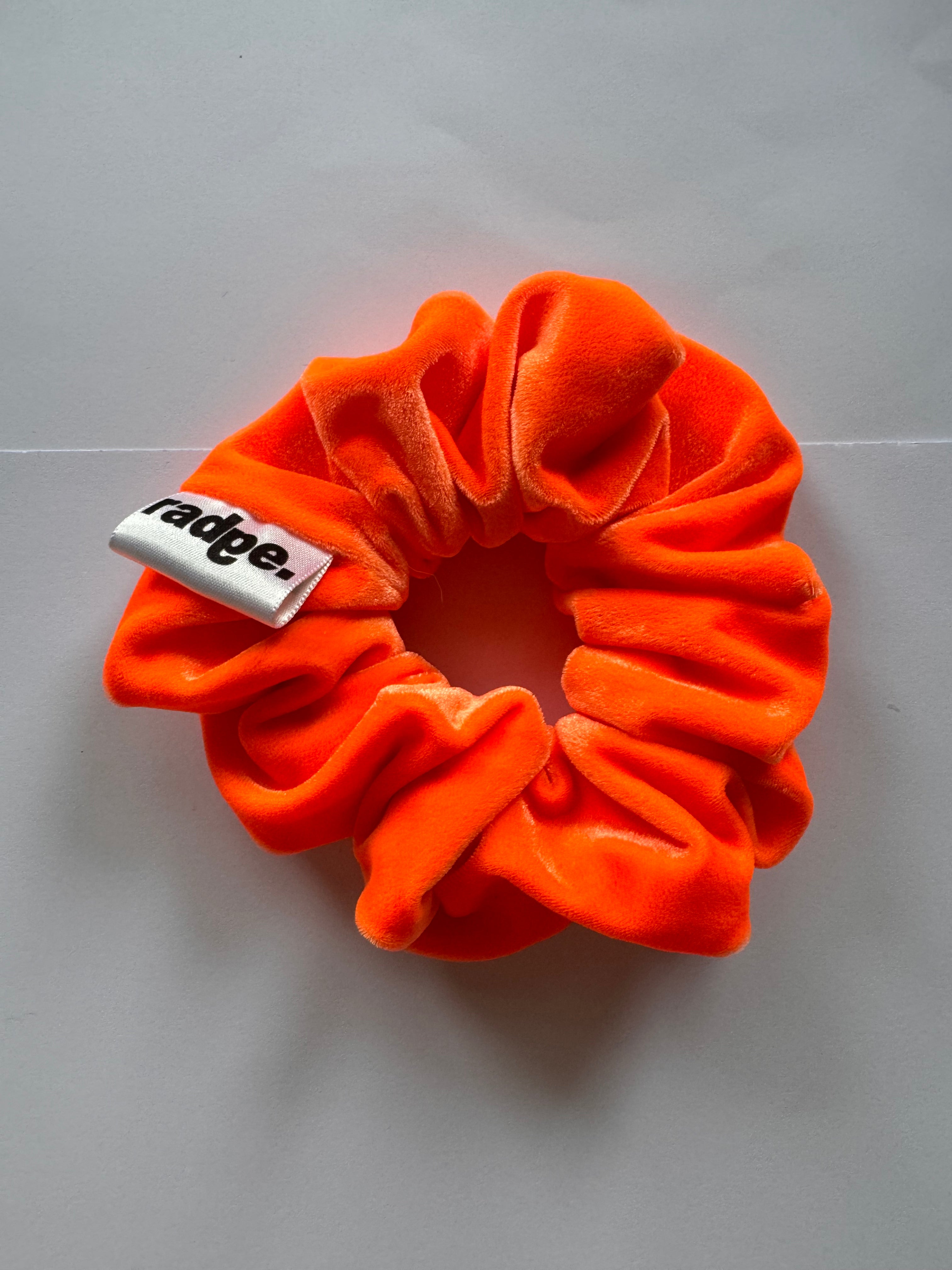 Orange Velvet Scrunchie