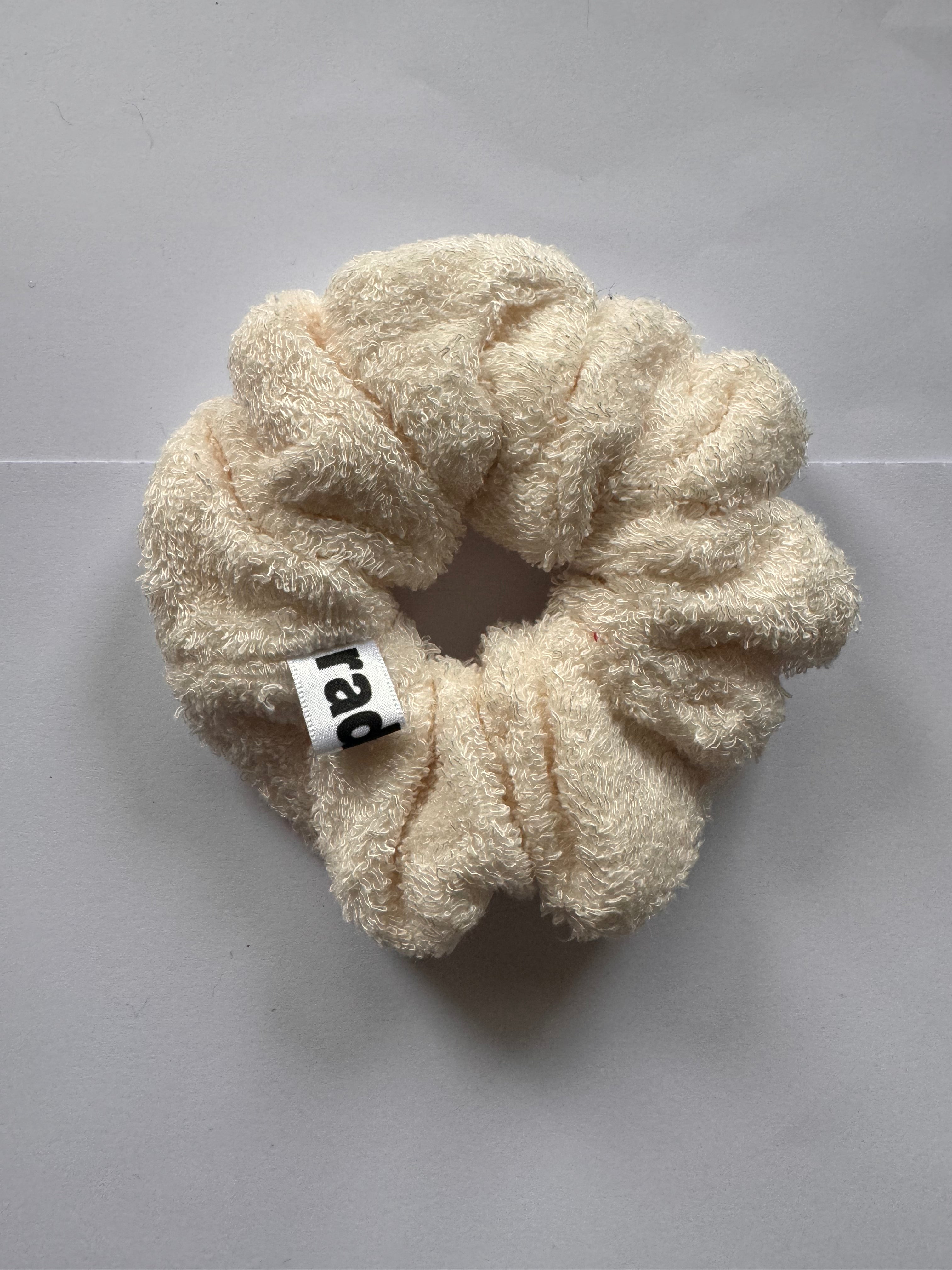 Cream Towel Scrunchie