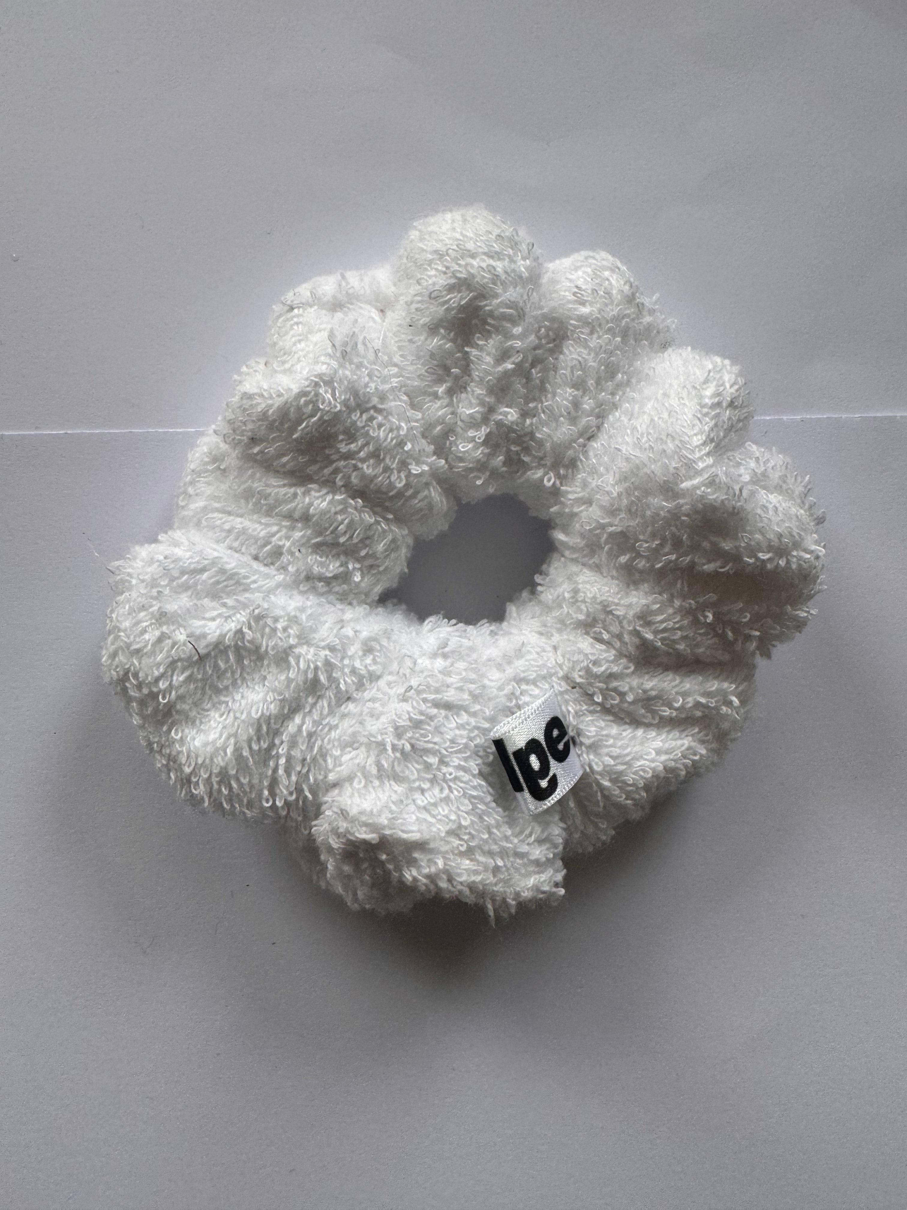 White Towel Scrunchie
