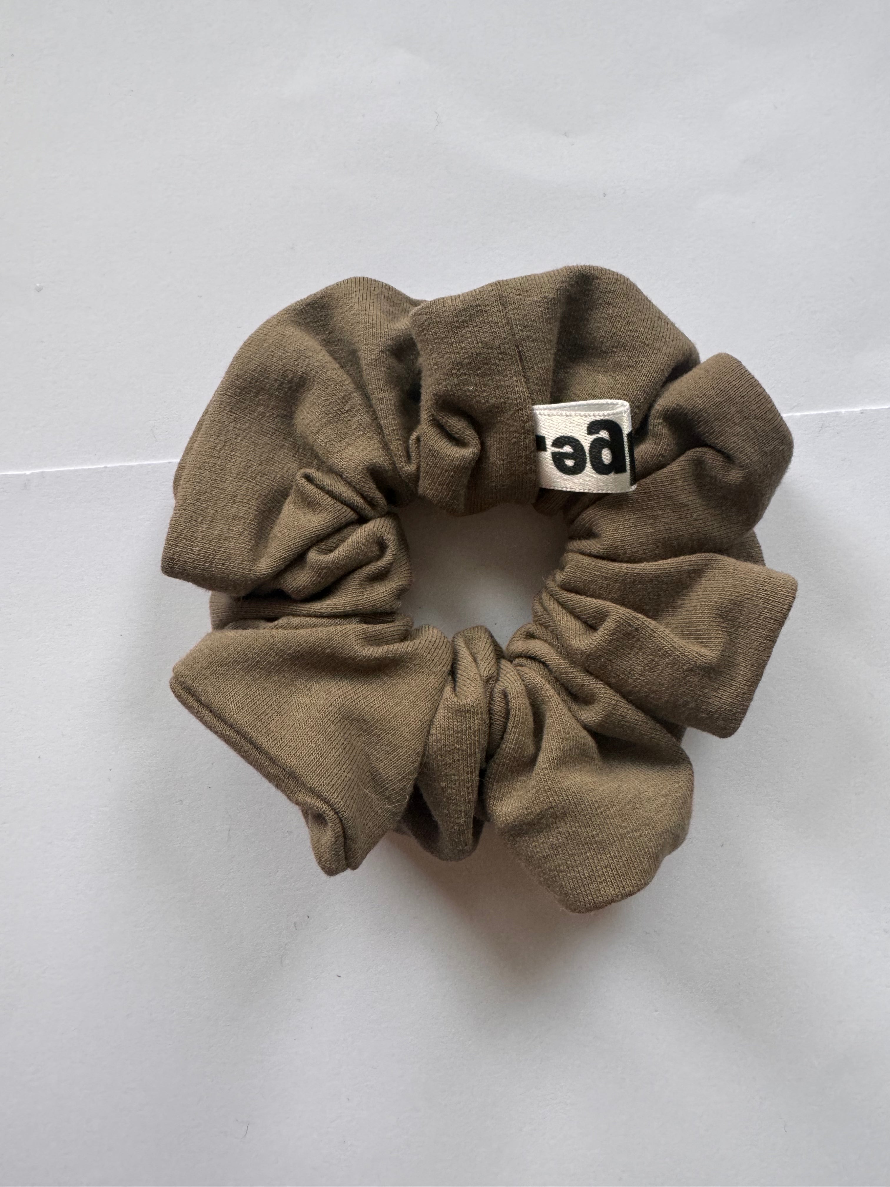 Khaki Cotton Scrunchie