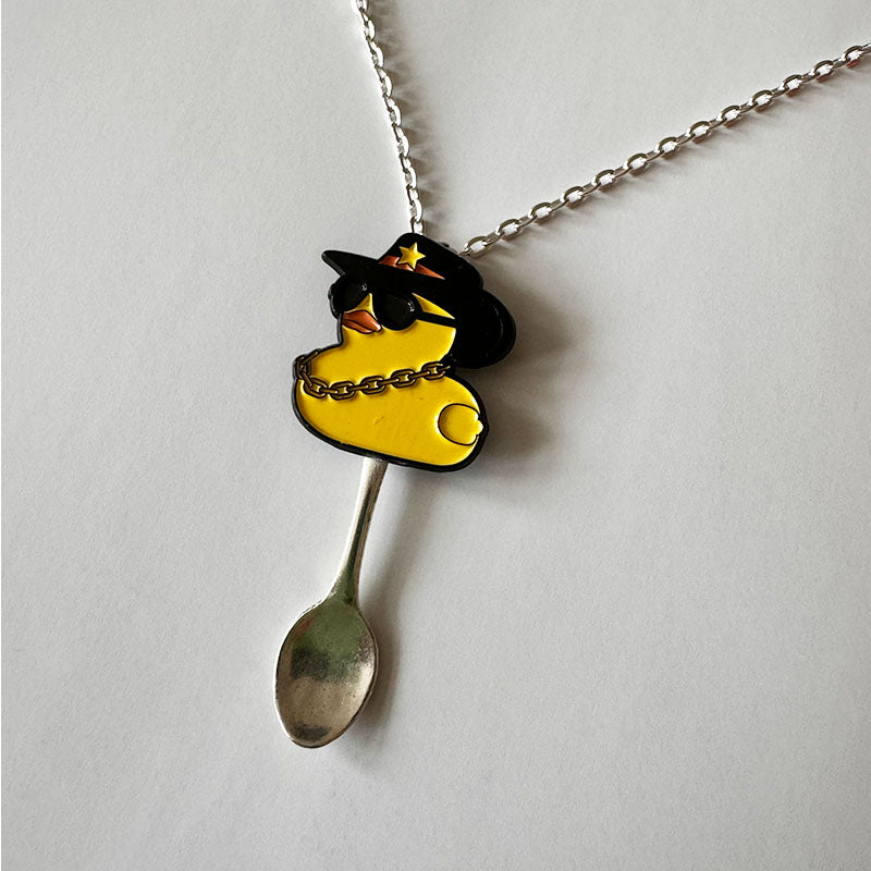 'Gangster Duck' Spoon Necklace