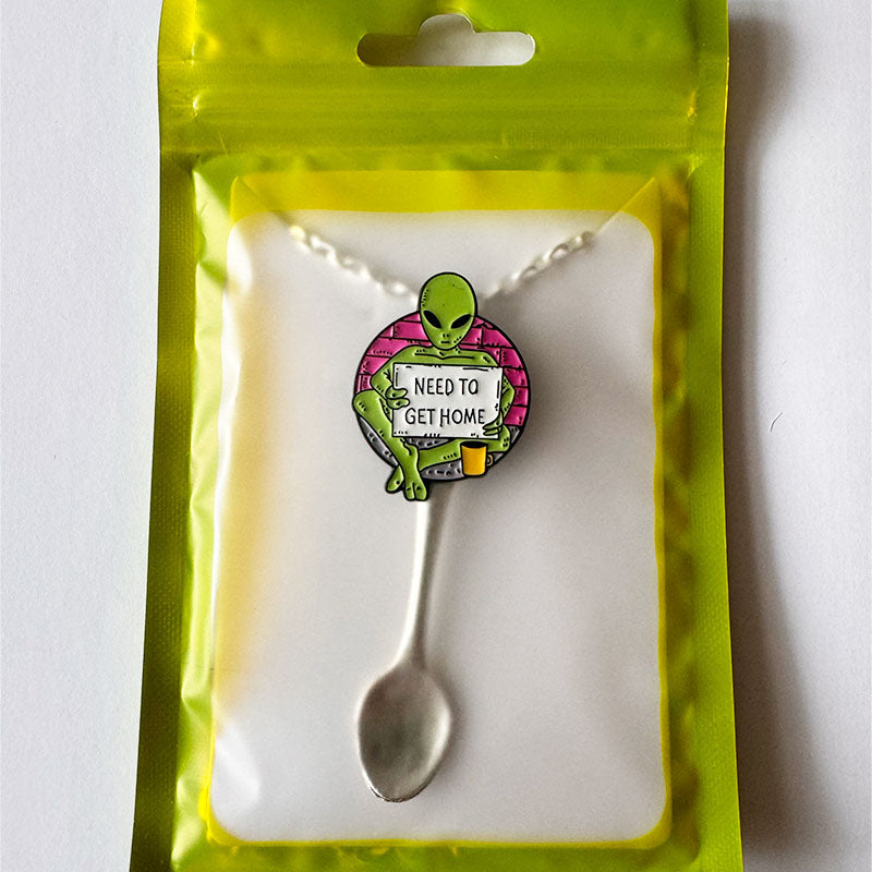 'Need to Go Home' Spoon Necklace